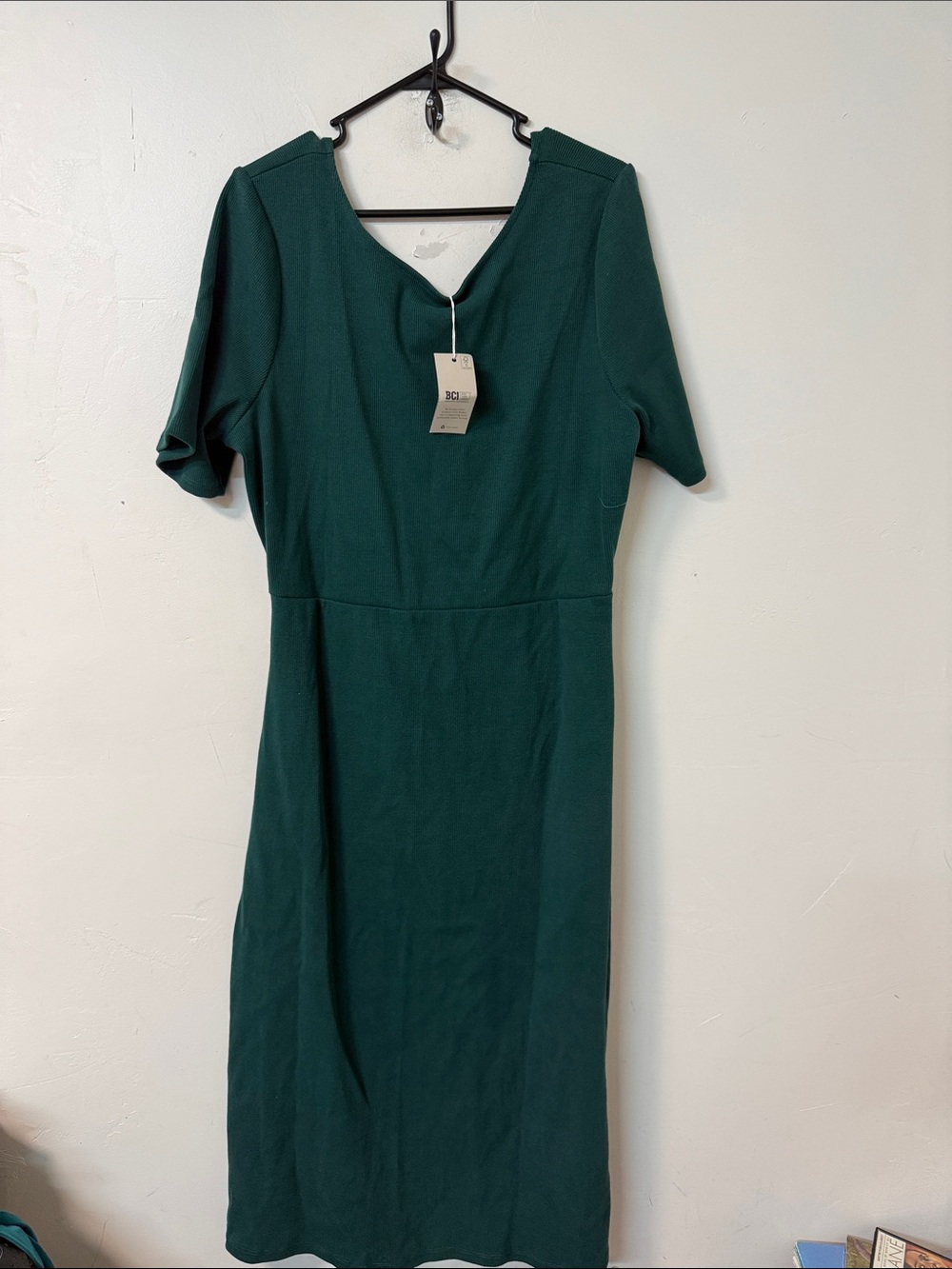 Boden Forest Green Short Sleeve Sheath Dress